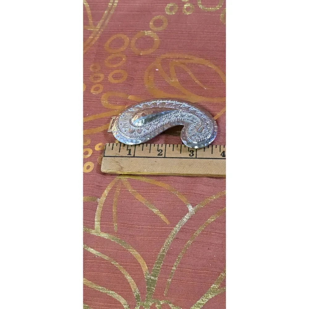 Vintage Dotty Smith Paisley Belt Buckle